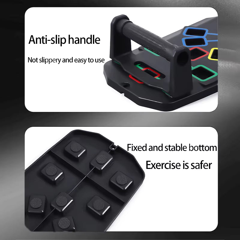 Foldable Push-Up Board System – 14-in-1 Home Gym Trainer for Chest, Arms, Core & Back