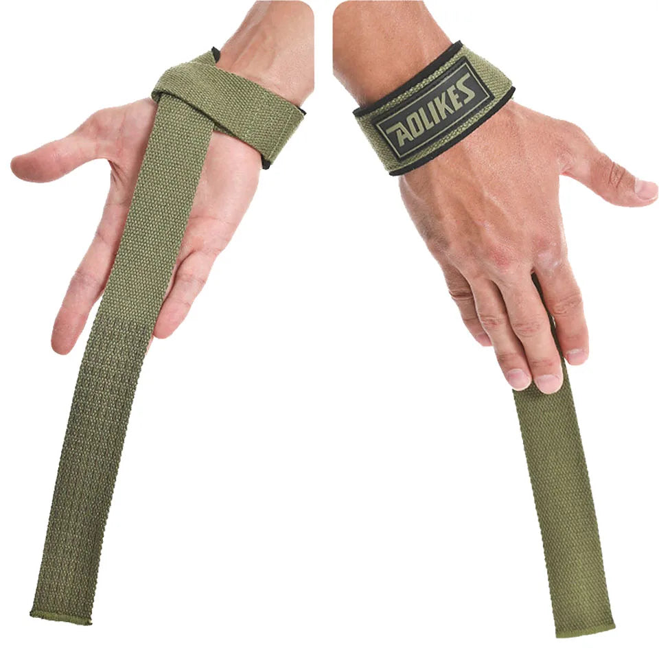 AOLIKES™ Weightlifting Wrist Straps – Adjustable Non-Slip Support for Gym & Strength Training 💪
