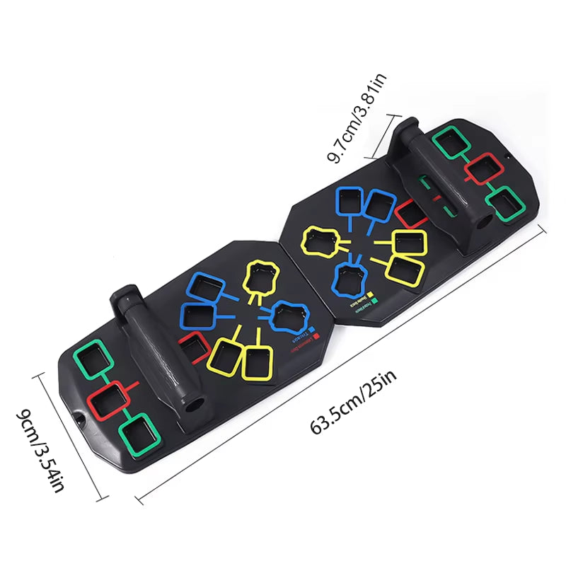 Foldable Push-Up Board System – 14-in-1 Home Gym Trainer for Chest, Arms, Core & Back