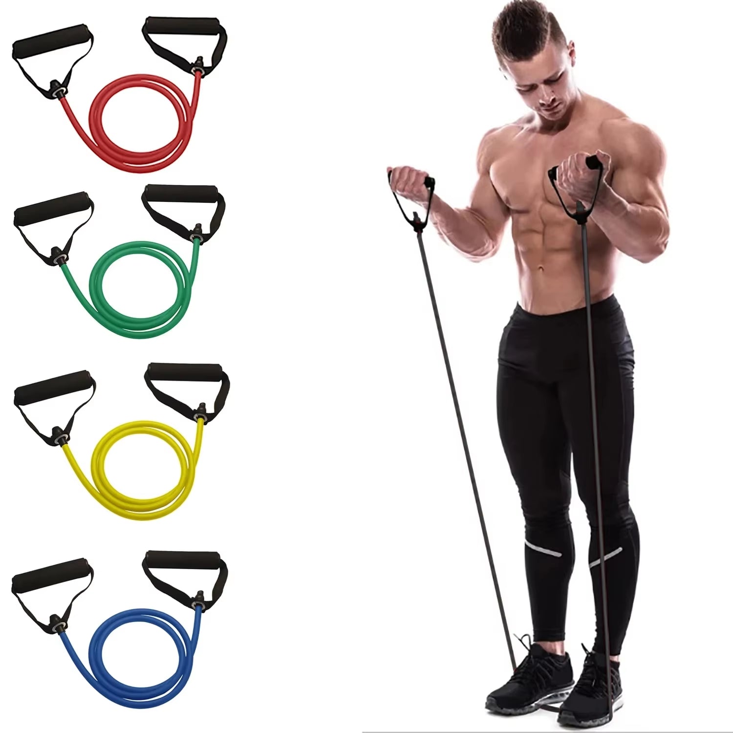 Resistance Bands Set – Full Body Workout, Home Fitness, Stretch & Strength Training