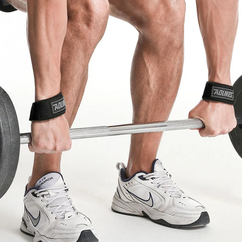 AOLIKES™ Weightlifting Wrist Straps – Adjustable Non-Slip Support for Gym & Strength Training 💪