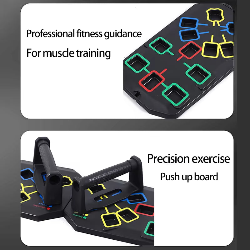 Foldable Push-Up Board System – 14-in-1 Home Gym Trainer for Chest, Arms, Core & Back