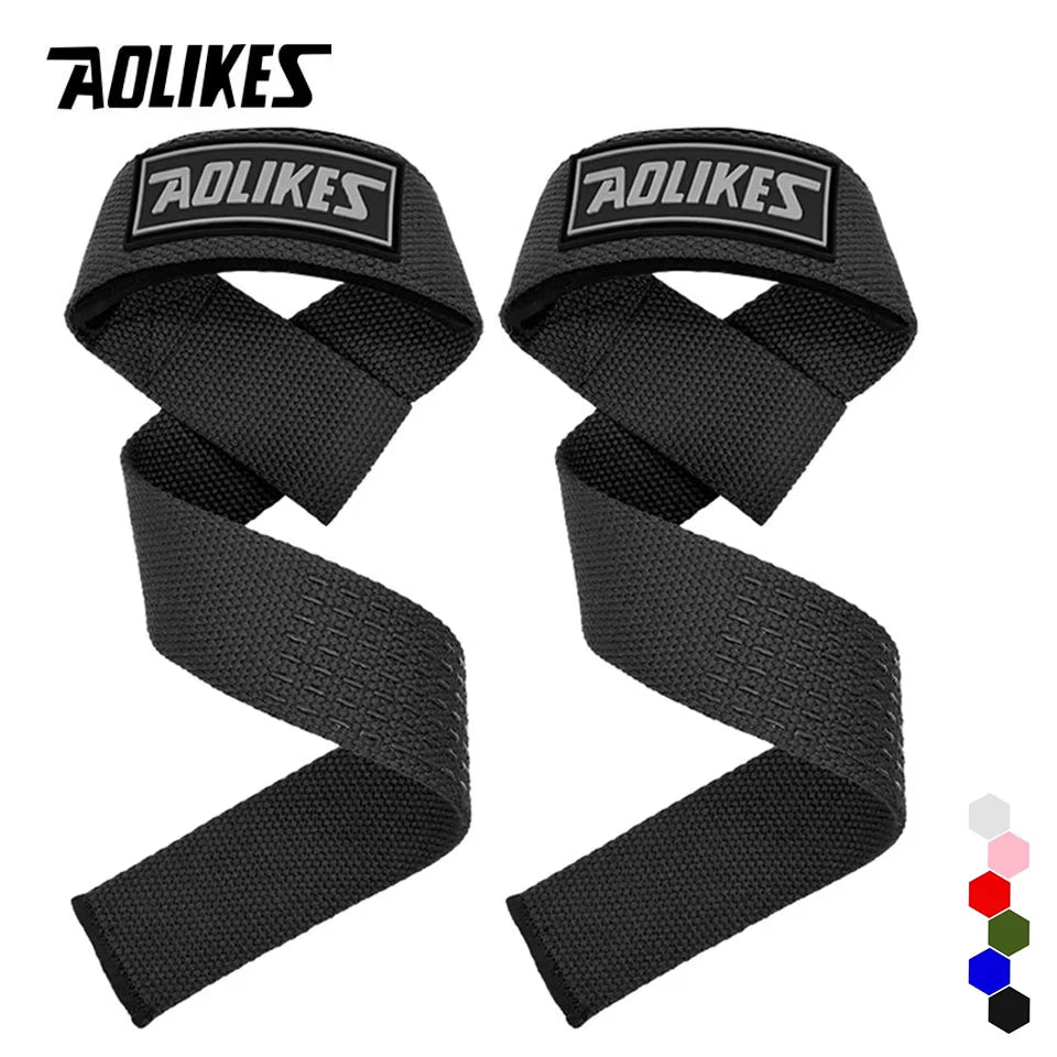 AOLIKES™ Weightlifting Wrist Straps – Adjustable Non-Slip Support for Gym & Strength Training 💪