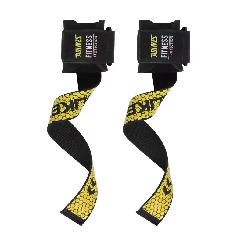 AOLIKES™ Weightlifting Wrist Straps – Adjustable Non-Slip Support for Gym & Strength Training 💪