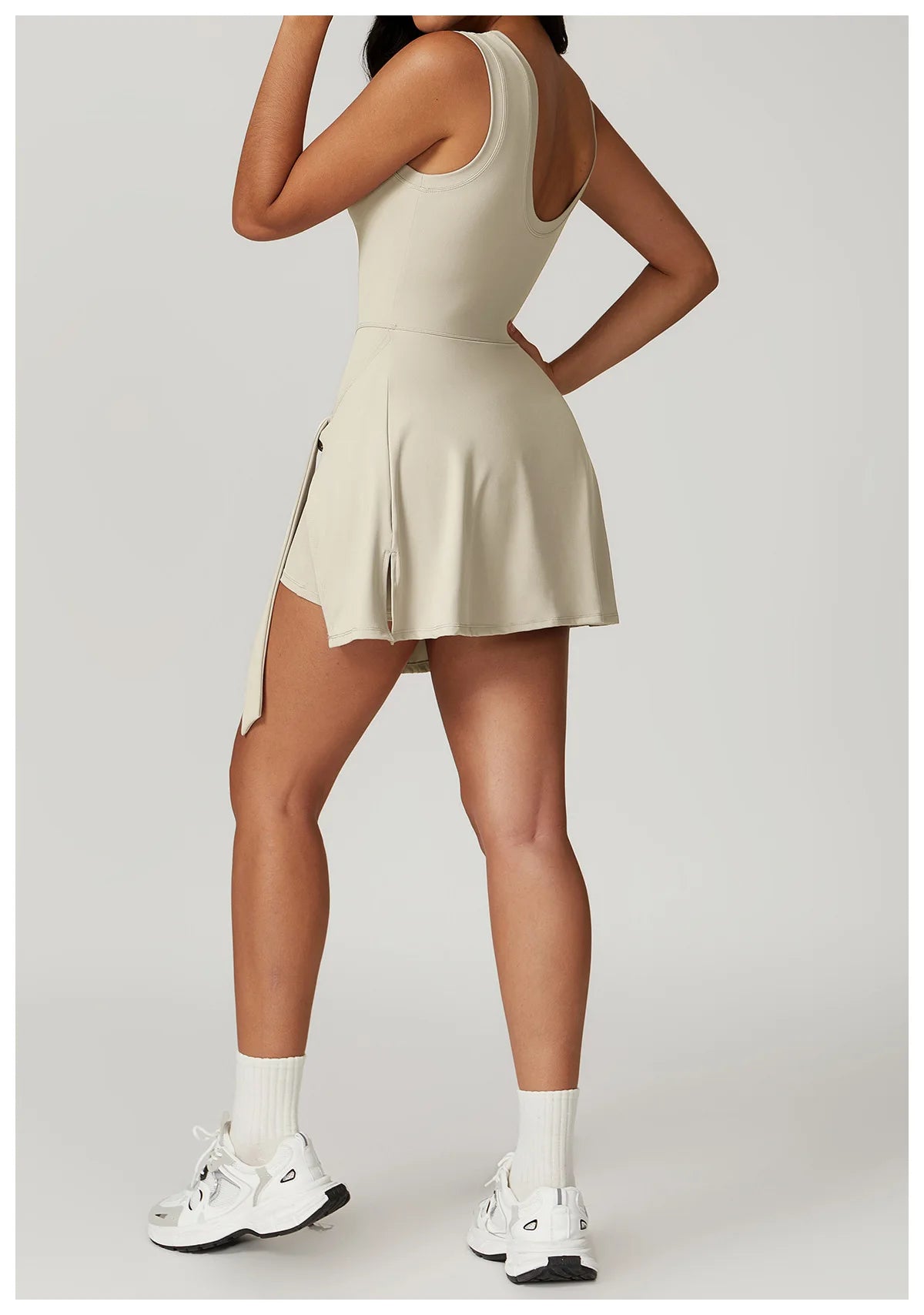 Women's One-Piece Active Skirt – Built-In Shorts & Chest Pad | Yoga, Tennis, Golf